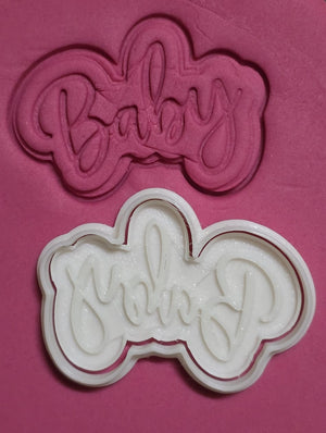 ST131 Baby Cupcake Stamp 6x3.3cm