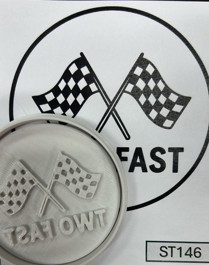 ST146 Two Fast Cupcake Stamp
