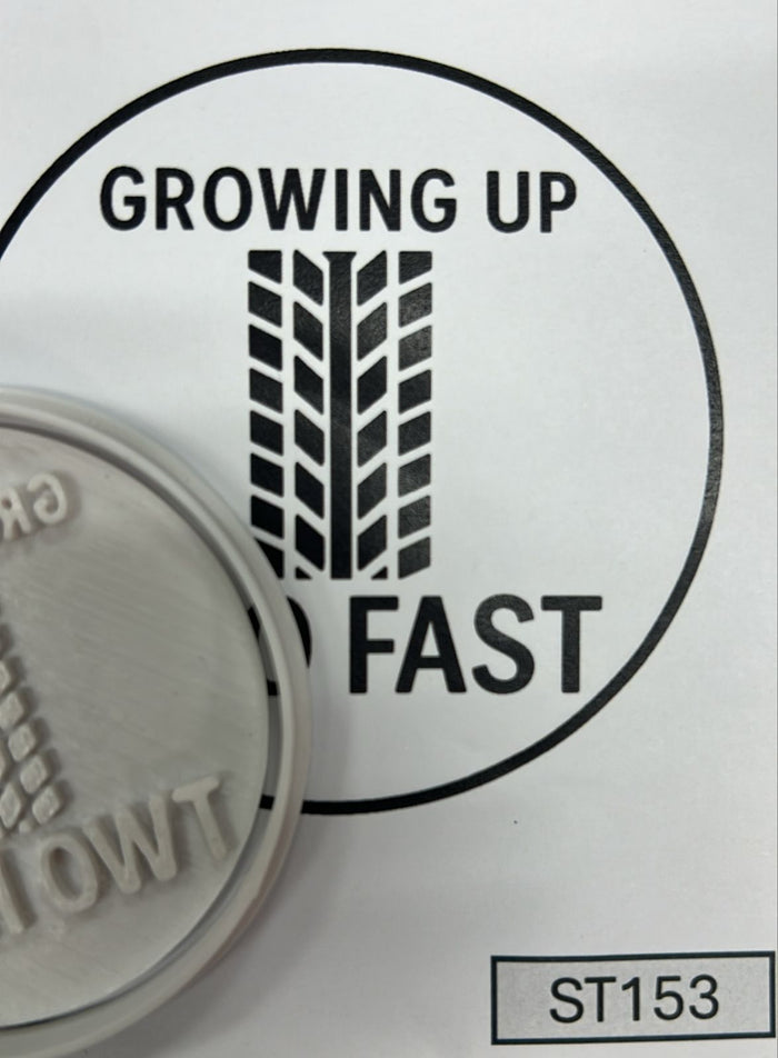 ST153  Growing Up Two Fast Cupcake Stamp