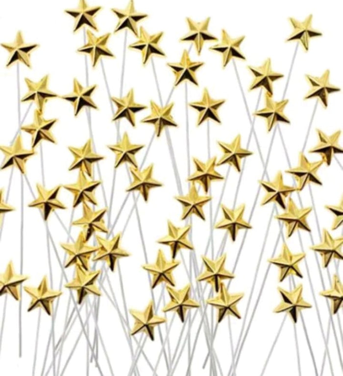 10pc Cake Topper Stars