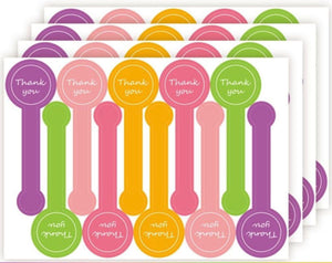 100pc Thank You Stickers