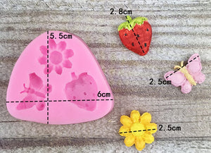 Butterfly Strawberry Silicone Mould
