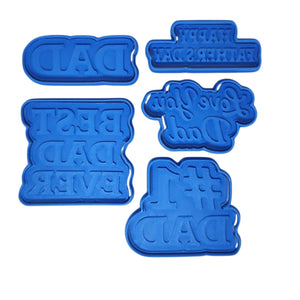 1744 Fathers Day Text Cookie Cutter Set Medium