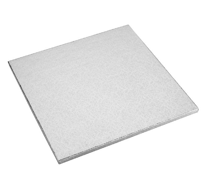 Cake Board Base Thick Square Silver