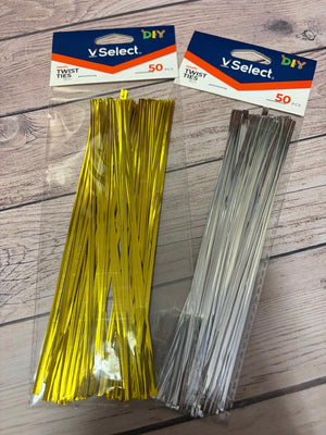 50pc Cellophane Tie Bag 18cm