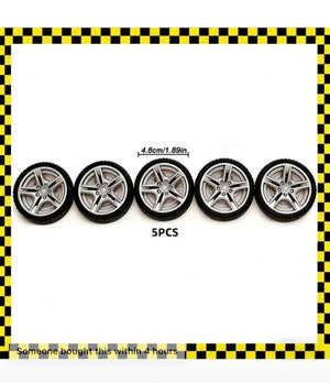 5pc Cake Topper Racing Tyre