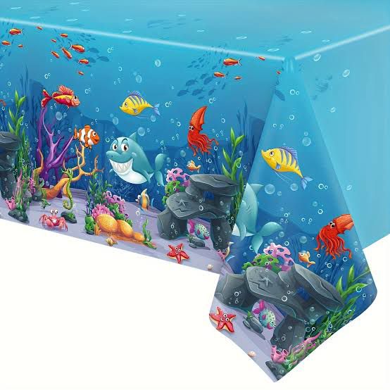 54"x72" Sea Party Plastic Table Cover