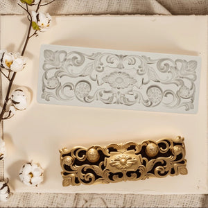 Silicone Mould  Large Embellishment European Border