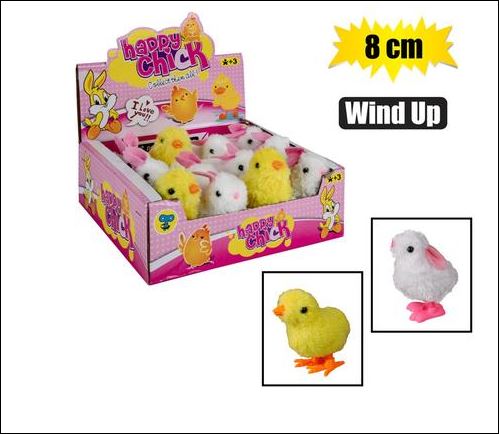 1pc Easter Wind Up Chick Bunny