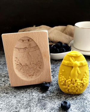 Wooden Biscuit Cookie Mould Easter Egg