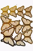 Cardboard Butterflies Cake Topper Yellow