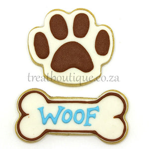 Treat Boutique Metal Cookie Cutter Dog Bone And Paw