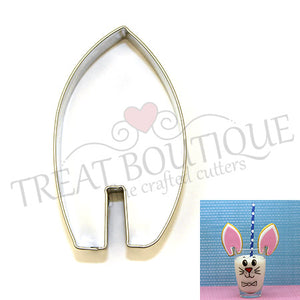 Treat Boutique Metal cookie cutter Bunny ear cup sitter 6.9x4.2cm