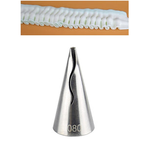 #080 PME Nozzle Frill Tube Single Design Waved