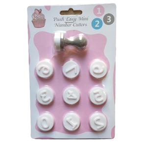 Cake decorating Number stamp set, 2.5cm