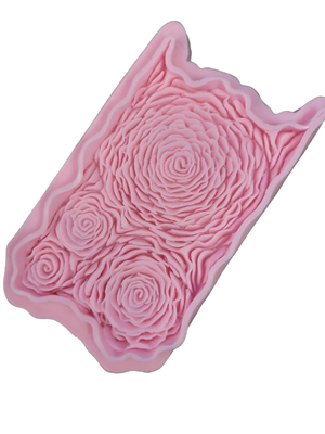 Ruffle rose silicone onlay mat, A