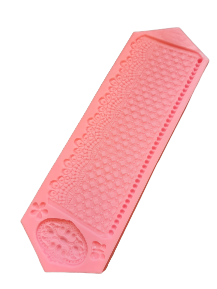 Lace border and Brooch silicone mould