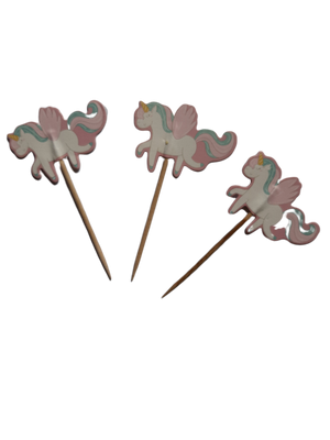 Unicorn Cupcake Toppers Toothpicks