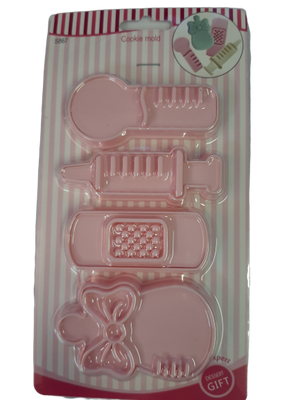 Baby Plastic Cookie Cutter and Impression Set Medical