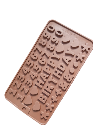 Nr78, Silicone mould Chocolate truffle, Happy birthday number