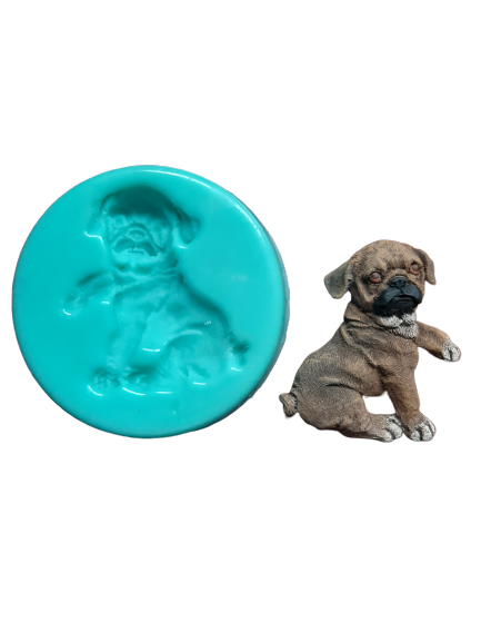 Silicone dog fondant mould, 5.5x6.2cm