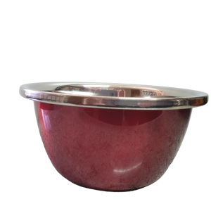24cm Stainless Steel Mixing Bowl Red