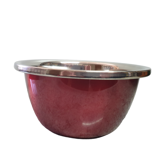 24cm Stainless Steel Mixing Bowl Red