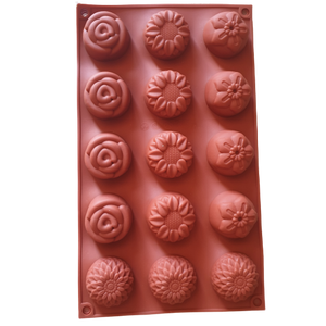 HL-9017 Chocolate Various flowers truffle  silicone mould