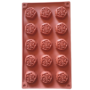 A-385 S Chocolate Roses  Chocolate truffle soap silicone mould, 4cm, 1.5cm deep