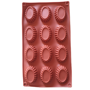 T Chocolate Oval Chocolate truffle soap silicone mould, 5.5x3.5cm, 1cm deep