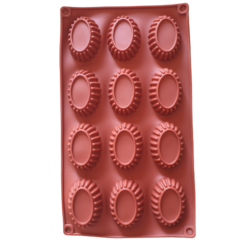 T Chocolate Oval Chocolate truffle soap silicone mould, 5.5x3.5cm, 1cm deep