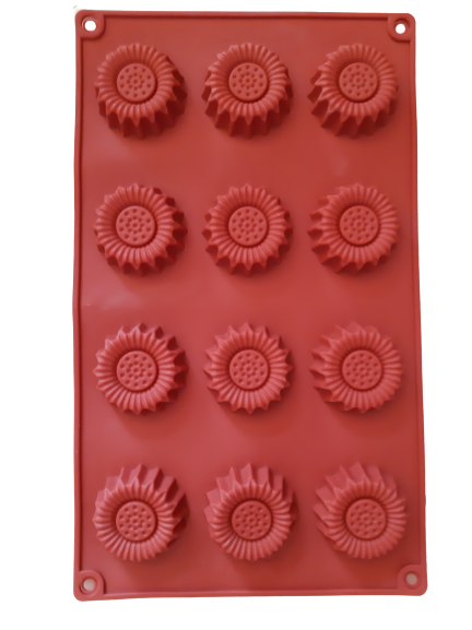 LL, Silicone mould, Soap Chocolate fondant, Sunflower, 4cm, 1.5cm deep