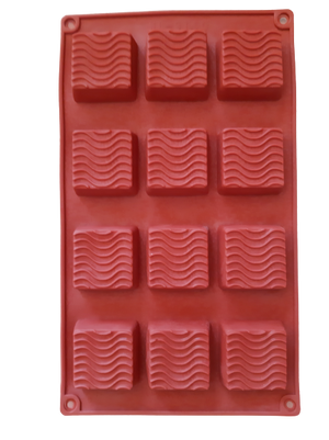 HL-9140 MM Square Wavey Chocolate truffle soap silicone mould
