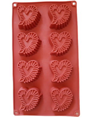 HL-9233 UU Heart Chocolate truffle soap silicone mould