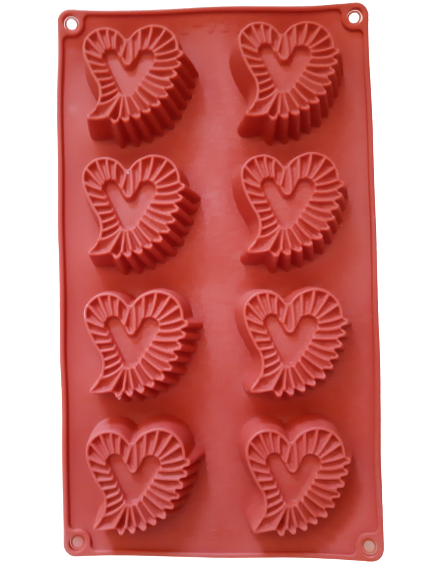 HL-9233 UU Heart Chocolate truffle soap silicone mould
