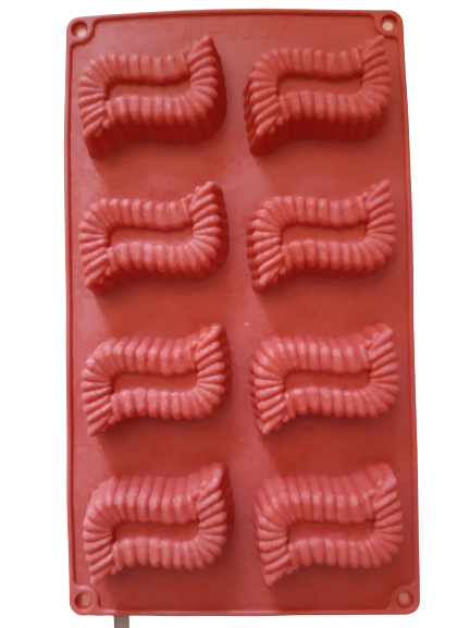 HL-9237 VV Rectangle Wavey Chocolate truffle soap silicone mould