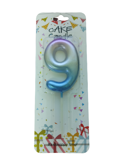 Number Nine Birthday Candle Mermaid Large 6.5cm