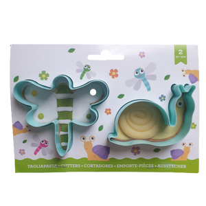 2  Piece Plastic Dragonfly Snail Cookie Cutter Set