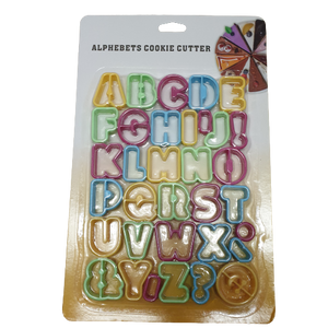 Alphabet Symbols Fondant Cookie Cutters 4cm x 3.5cm Alphabet