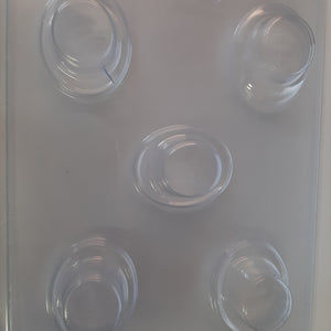 D59 Hard Plastic Chocolate Mould Regular Top Hats 5.5cmx4cmx2.5mm deep