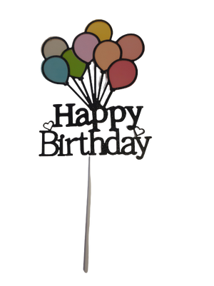 Happy Birthday Balloon cardboard topper