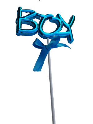 Plastic Cake Topper Boy Blue