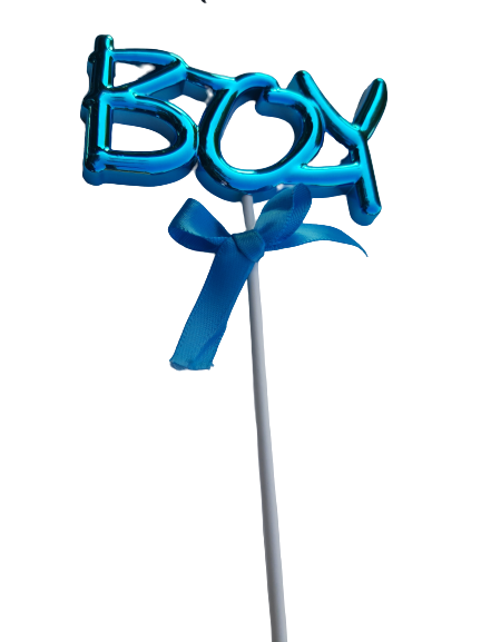 Plastic Cake Topper Boy Blue