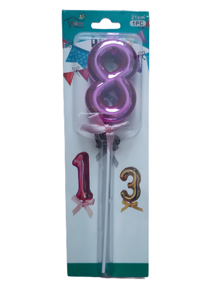 Number 8 balloon cake topper, Pink