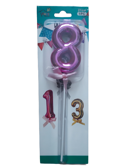 Number 8 Balloon Cake Topper Pink