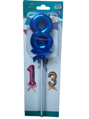 Number 8 balloon cake topper, Blue