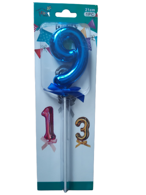 Number 9 balloon cake topper, Blue