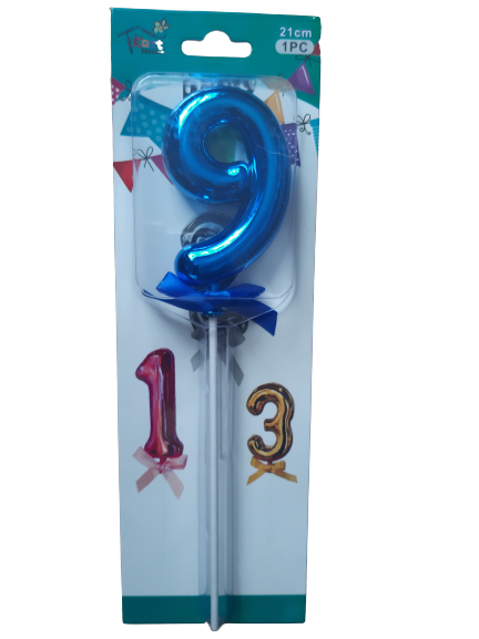 Number 9 Balloon Cake Topper Blue