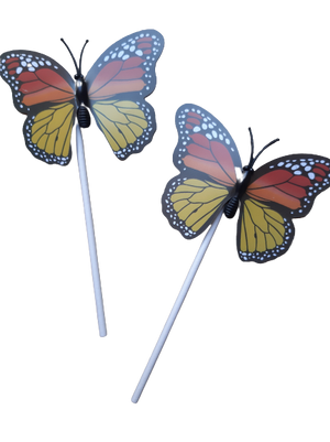 Plastic butterfly cake topper 2 piece