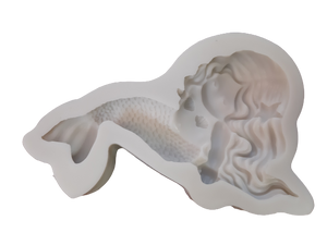 Cute mermaid silicone mould C, size of product 14x8.5cm